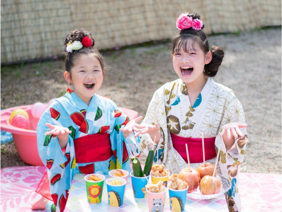 浴衣でお祭り