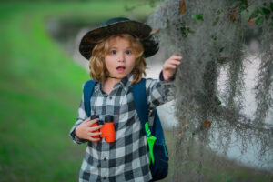 リュックを背負った男の子